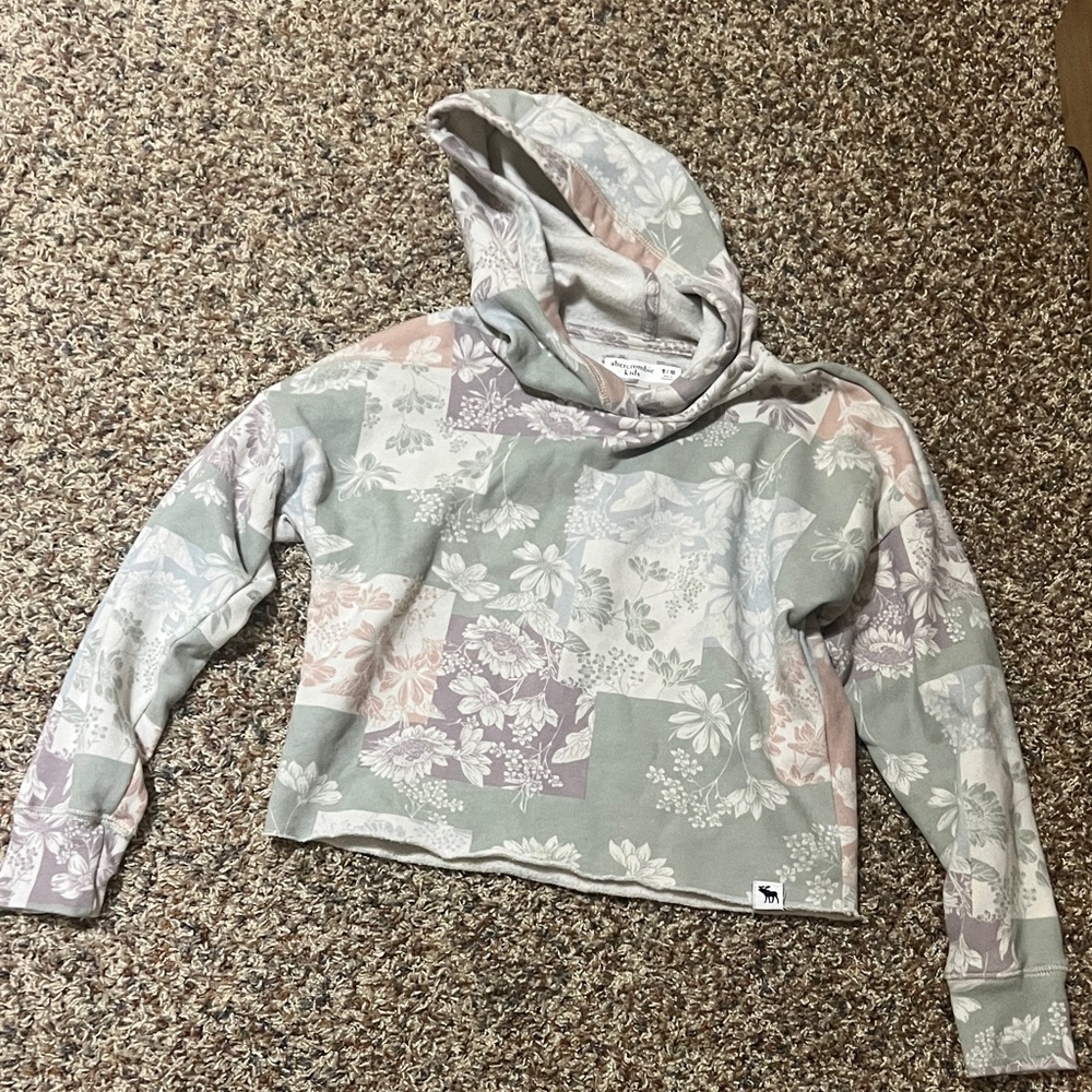 Abercrombie Kids fleece Pastel Floral Hoodie